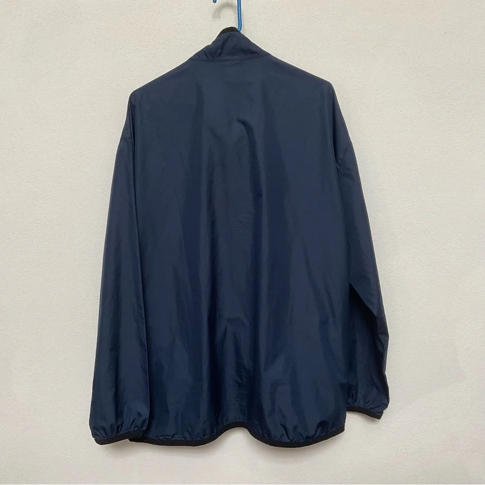 Nike Navy Blue, Black Trim Quarter Zip Windbreaker Jacket Size XL Outerwear